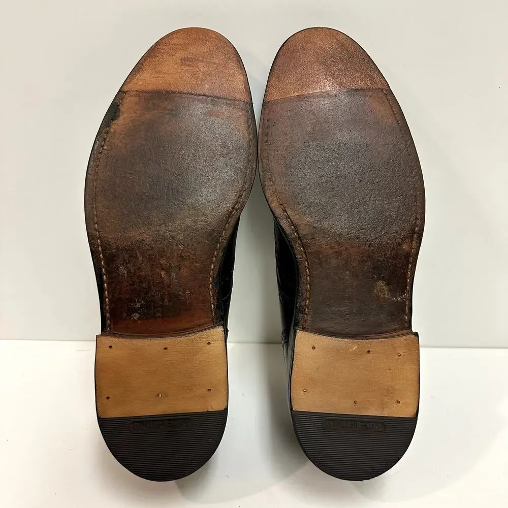 VERY GOOD Crockett & Jones x Ralph Lauren Swansea Black Calf Wingtip England 8.5